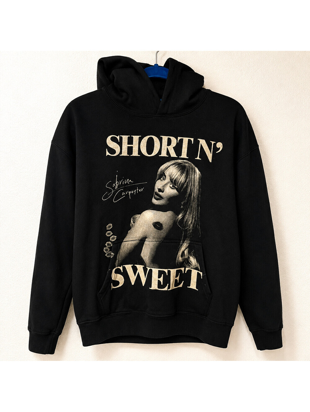Sabrina Carpenter Short N Sweet Tour Black Hoodie Double Sided Graphic Concert
